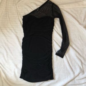 Black one sleeve dress